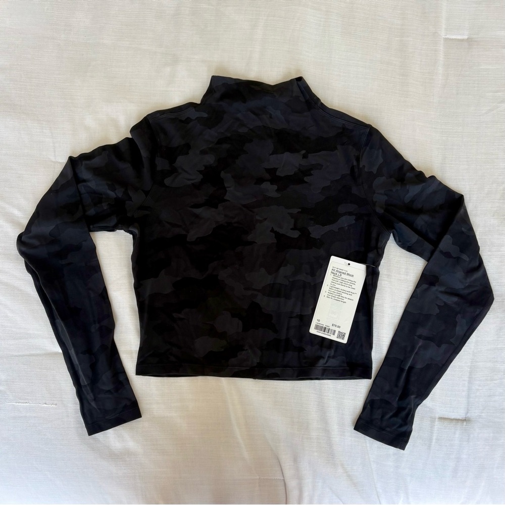 Lululemon All Aligned Mock Neck Long Sleeve - Camo Align Shirt Crop
